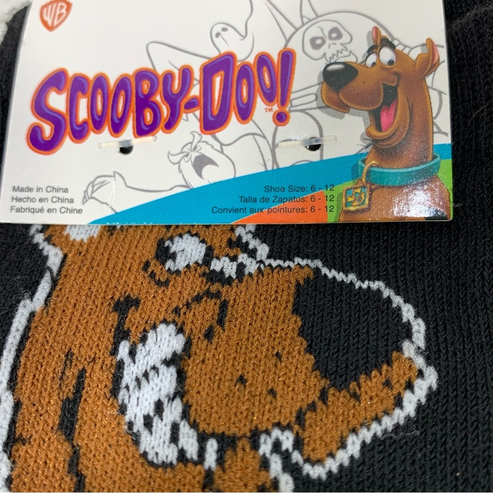 Scooby-Doo Shaggy the Mystery Machine Black Socks 3 Pairs Total NWT Size 6-12 - Picture 3 of 4